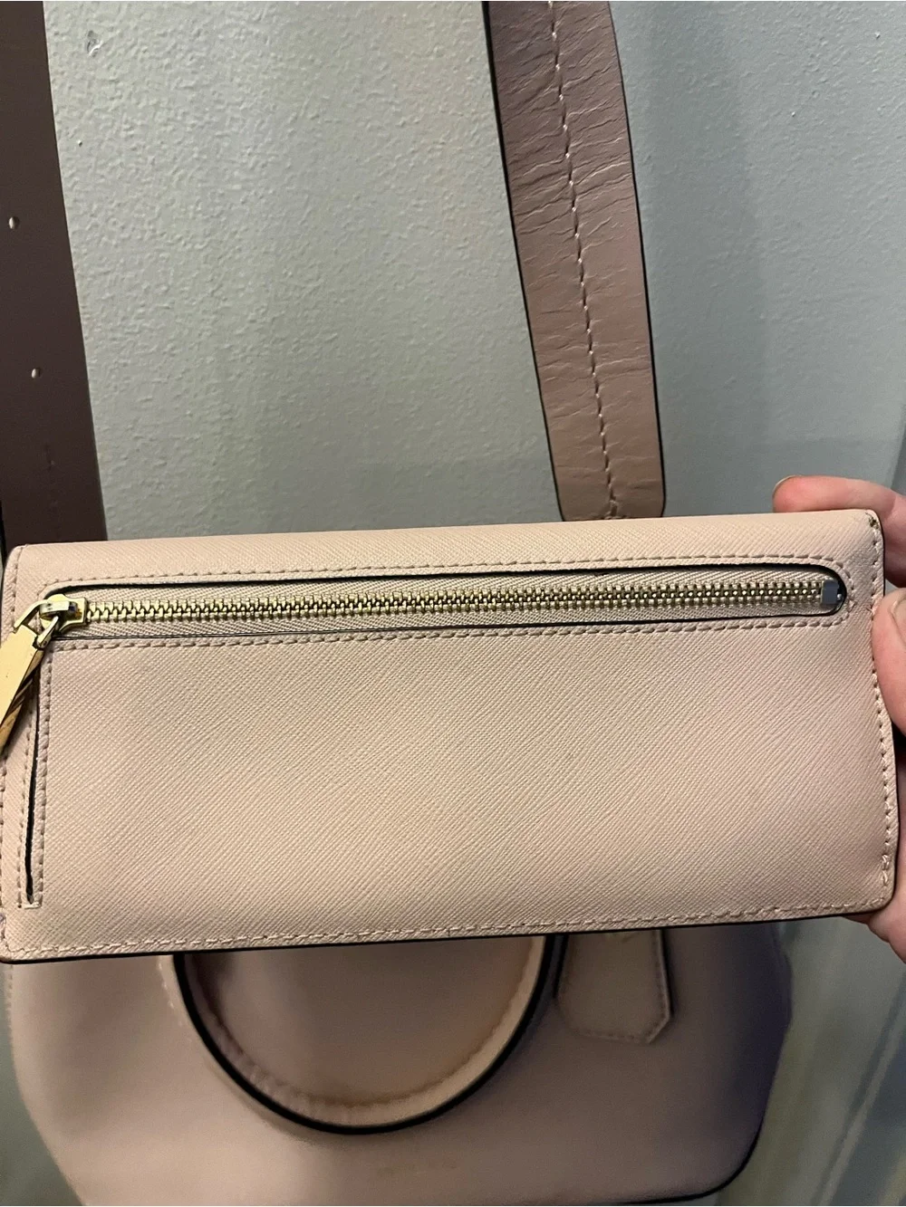 Michael Kors Blush Pink Leather Shoulder Bag with Matching Wallet
